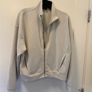 Creamy taupe Mavi Zip-Up Jacket size small